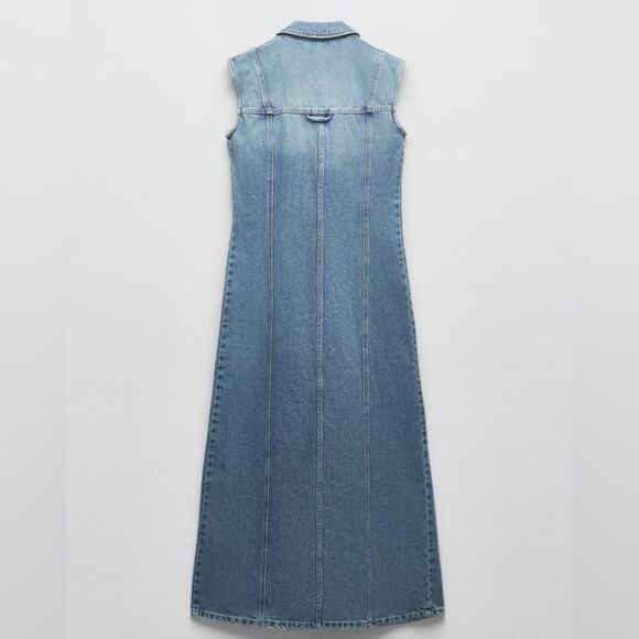 Zara Denim TRF Dress New Blue - Picture 8 of 8